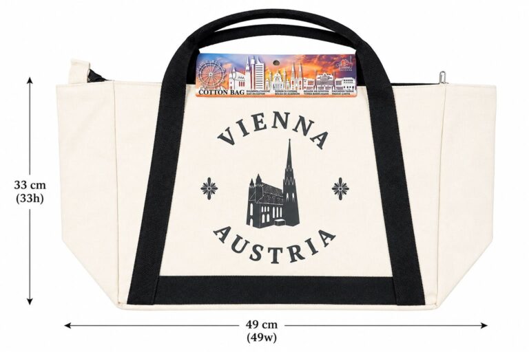 Vienna Austria BW-Shopper, natur Druck, Art.Nr. 57801