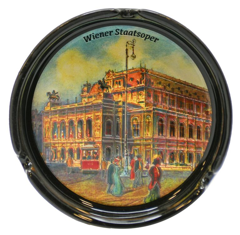 Staatsoper Glas Aschenbecher gold, Art.Nr. AT003