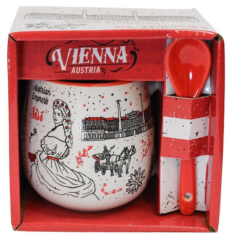 Mini Keramik Tasse m. Löffel, verpackt, Art.Nr. MUG170001